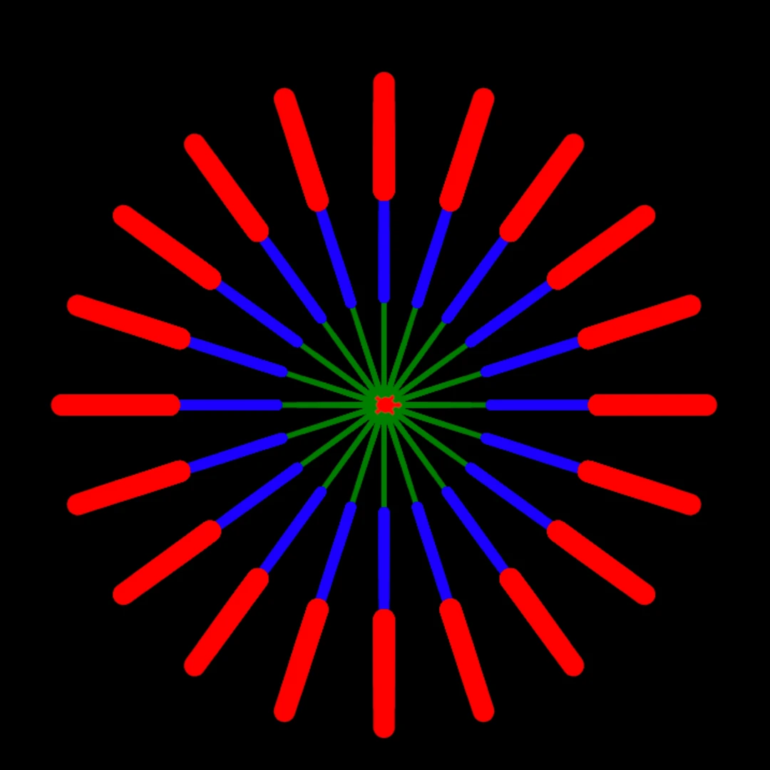 Fireworks in Python, by Raooul